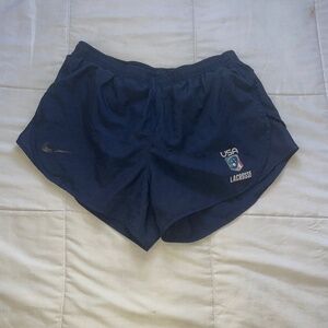 Navy Blue Nike athletic shorts by USA Lacrosse